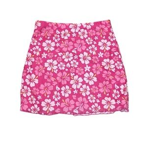 Hawaiian floral mini skirt